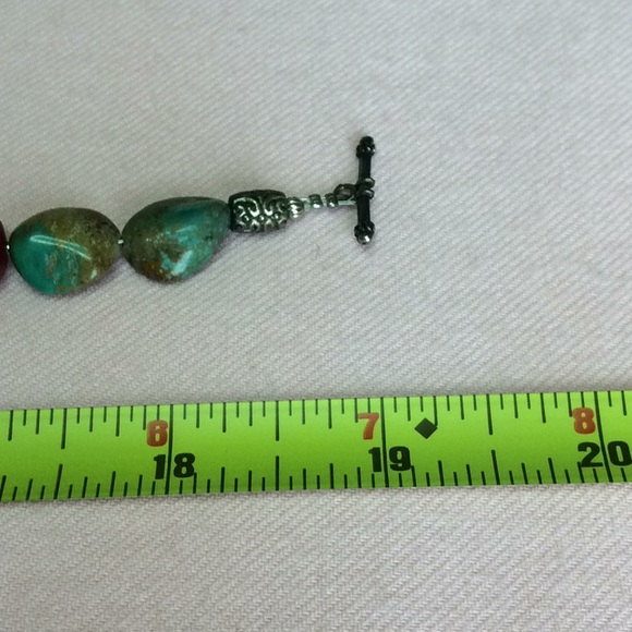 FINAL SALE PRICE Costume Turquoise Necklace, Bracelet & ER Set - Picture 5 of 6